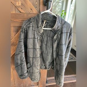 Free people dolman quilted knit jacket